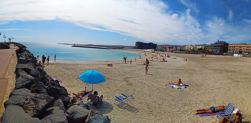Playa del Puerto del Rosario en Fuerteventura